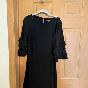 Black Ruffled Dress by Donna Ricco